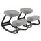 Costway 2 Pcs Rocking Kneeling Chair Ergonomic Posture Correcting Back Padded Cushion